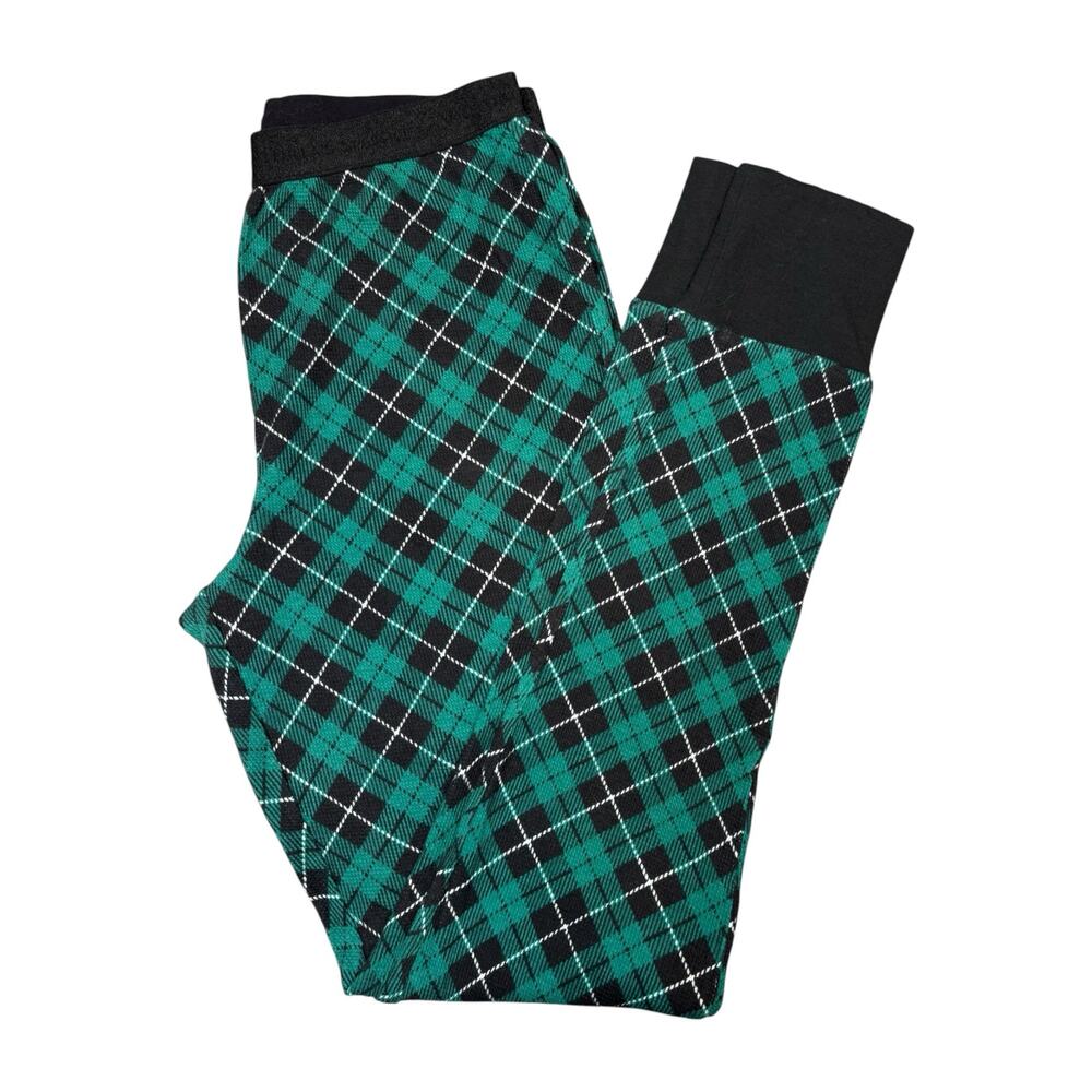 NWT Victoria’s Secret Waffle Knit Thermal 2 Piece Plaid Pajama Set Women's Med - Picture 5 of 11